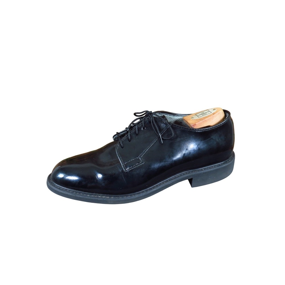 Bates Lites Mens Oxford Dress Shoes Size 10 D Military Service Black High Gloss